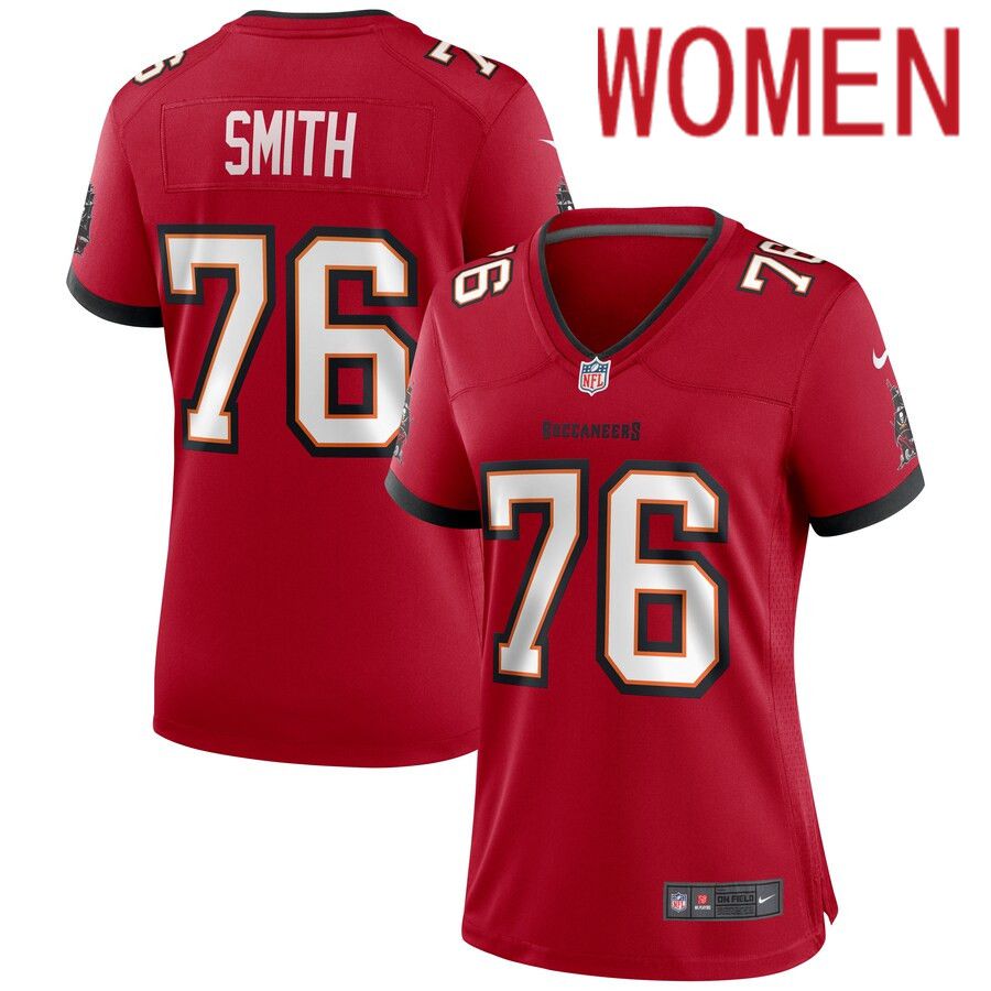 Women Tampa Bay Buccaneers #76 Donovan Smith Nike Red Game NFL Jersey->women nfl jersey->Women Jersey